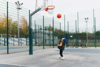 Professional Basketball Court