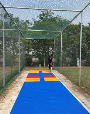 Enclosed Turf Cricket Practice Pitch