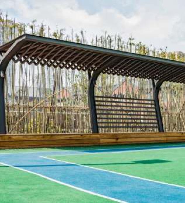Multipurpose Sports Court with Spectator Canopy